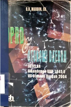 Cover DPRD dan otonomi daerah / B.N. Marbun, SH.