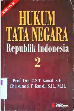 Cover Hukum Tata Negara Republik Indonesia. / Prof. Drs. C.S.T. Kansil, S.H