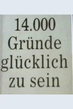 Cover Empat belas ribu grunde glucklich zu sein / Barbara Ann Kipfers