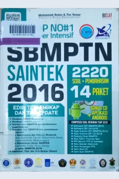 Cover Top no one super intensif SBMPTN saintek 2016 / Muhammad Amien, Tim Tentor