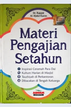 Cover Materi pengajian setahun / Karim, Rasyid Bin Husain Abdul ; penerjemah,  Arif Mahmudi, Nila Noer, Rahmat Arbi ; editor, Ahmad ihsanuddin