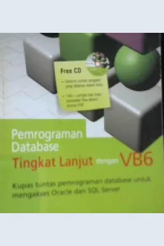 Cover Pemrograman Database Tingkat Lanjut dengan VB6 / Privida Kristiano
