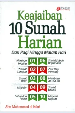 Cover Keajaiban 10 sunah harian dan pagi hari hingga malam hari / Abu Muhammad Al-Isfari; Penyunting, erlina z zachi, Endang rina, Syaiful mujahidin