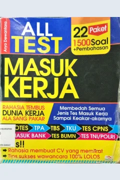 Cover All Test Masuk Kerja : Rahsia Tembus Dunia Kerja Sang Pakar / Aryo Dewantara