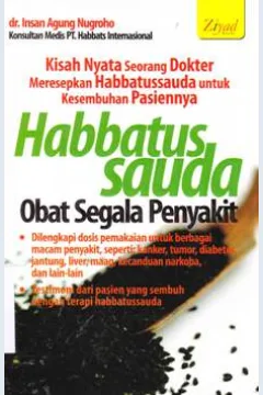 Cover Habbatussauda, obat segala penyakit / Dr. Insan Agung Nugroho ; Penyunting, Endang Rina M.SS