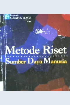 Cover Metode riset sumber daya menusia / HM. Sonny Sumarsono
