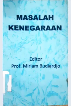Cover Masalah kenegaraan / editor Prof. Miriam Budiardjo