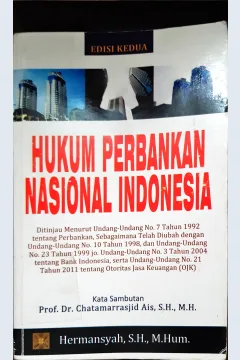 Cover HUKUM PERBANKAN NASIONAL INDONESIA / Hermansyah, S.H., M.Hum.