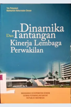 Cover Dinamika dan tantangan kinerja lembaga perwakilan