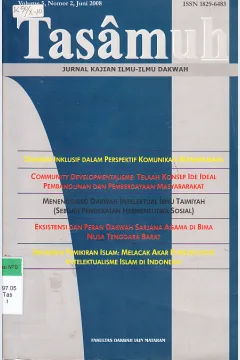 Cover Tasamuh :  Jurnal kajian ilmu-ilmu dakwah volume5, nomor 2, Juni 2008 / Dekan Fakultas Dakwah IAIN Mataram