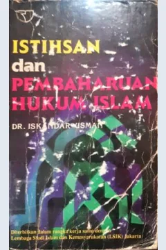 Cover Istihsan dan pembaharuan hukum Islam / Iskandar Usman