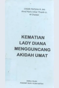 Cover Kematian Lady Diana mengguncang akidah umat, Ustadz Hartono Jais