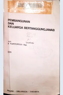 Cover Pembangunan dan keluarga bertanggung jawab, / B. Napitupulu