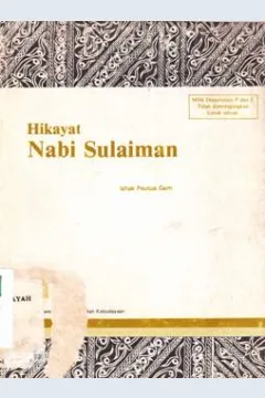 Cover Hikayat Nabi Sulaiman, IShak Peutia Gam / Ishak Peutia Gam
