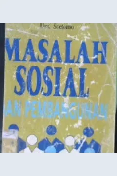 Cover Masalah sosial dan pembangunan / Sutomo