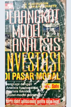 Cover Perangkat dan model analisis Investasi di pasar modal, / M. Fakhruddin, M. Sopian Hadianto