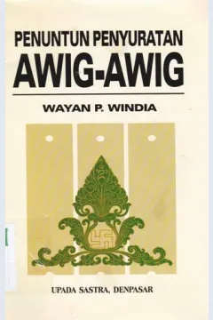 Cover Penuntun penyuratan awig-awig / Wayan P. Windia